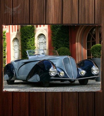 Металлическая табличка Delahaye 135 M Figoni et Falaschi Cabriolet